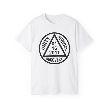 Custom Sober Date AA Symbol Unisex Tee