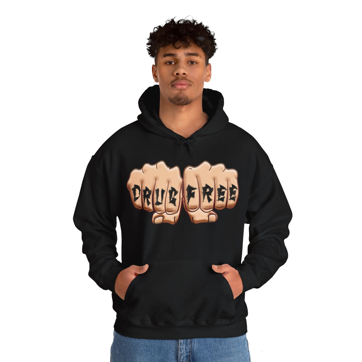 Drug Free Fist dtg Hoodie