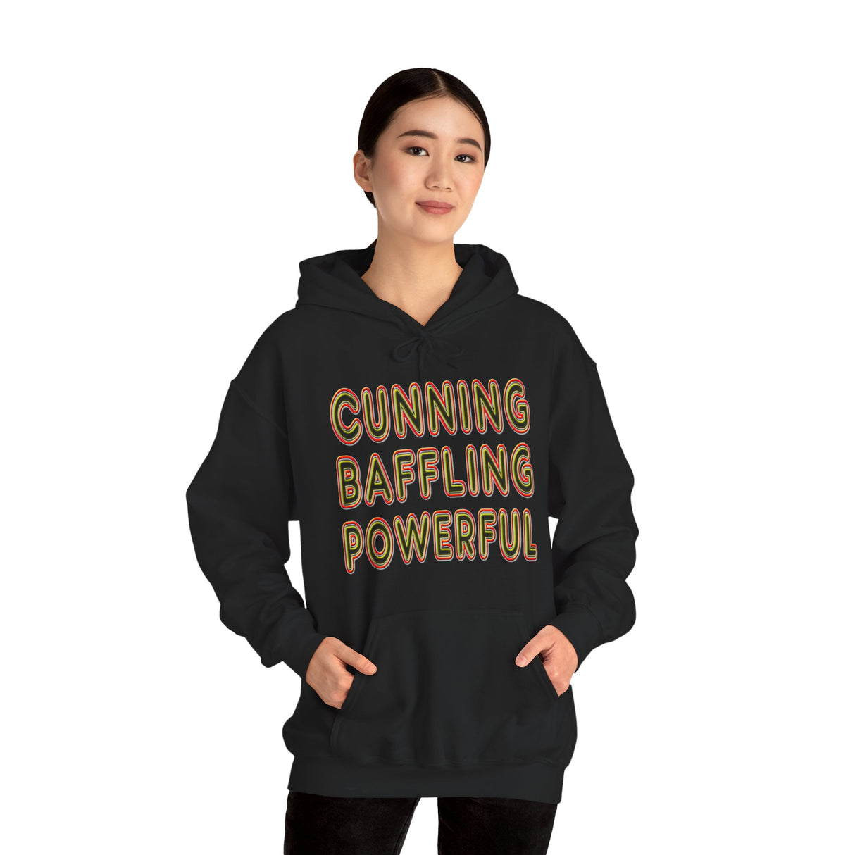 Cunning Baffling Powerful dtg Hoodie