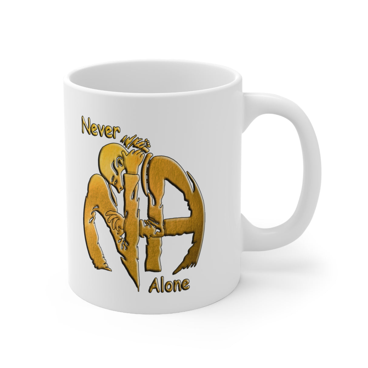Hugs Never Alone 11oz Ceramic Mug