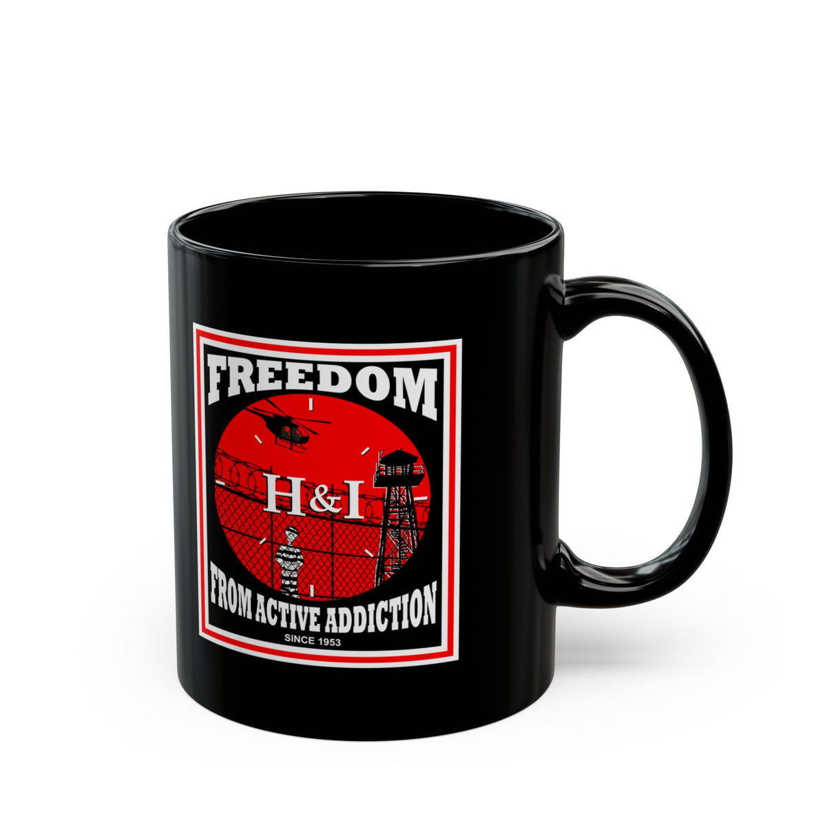 Freedom From Addiction 11oz Black Mug