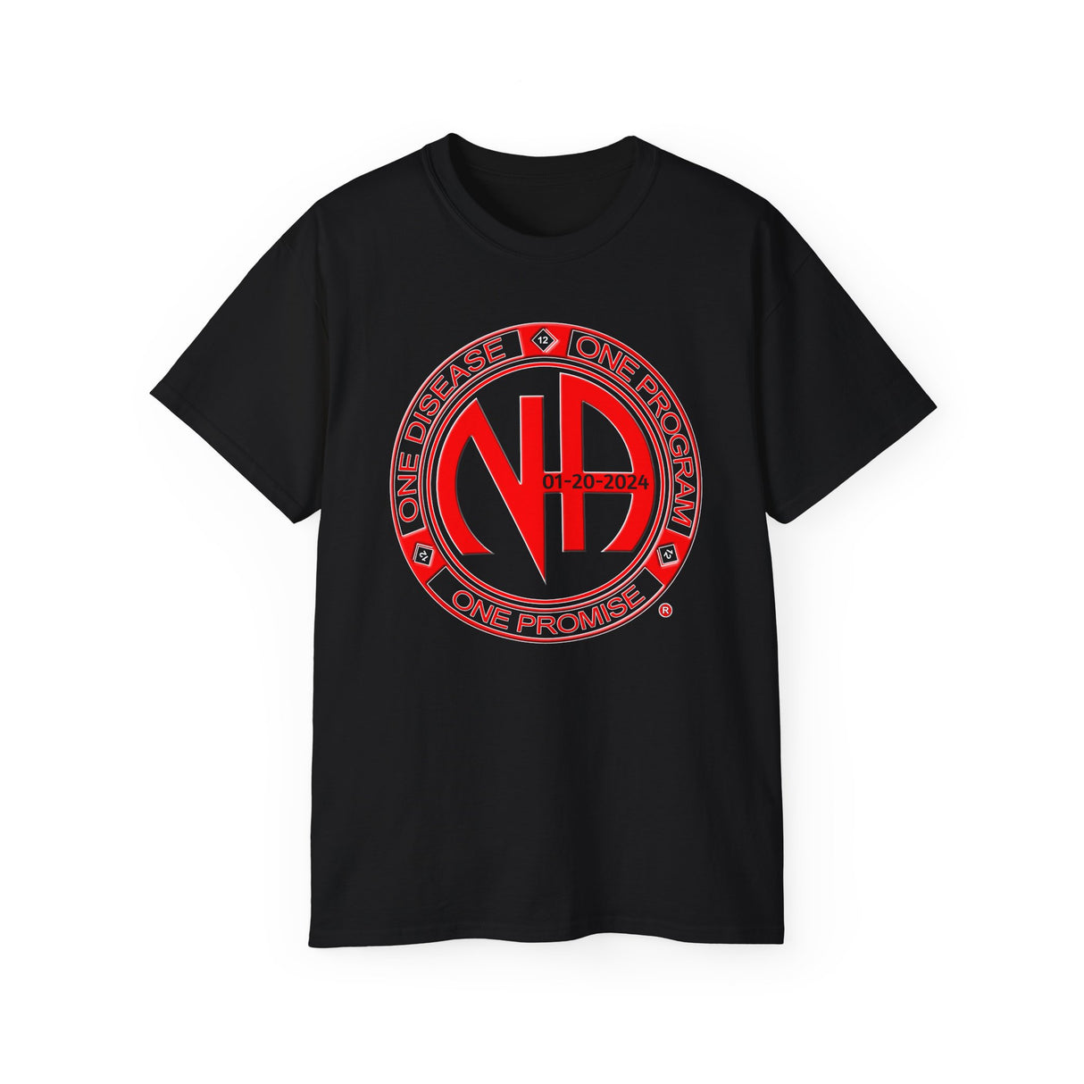 Custom Red One Disease, One Program Unisex Tee