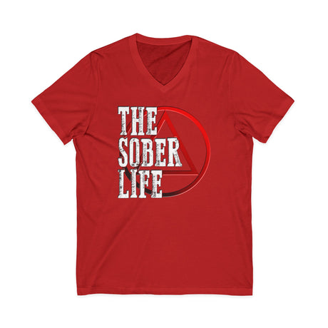 The Sober Life AA V-Neck Tee