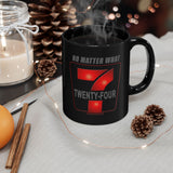 24/7 No Matter What 11/15oz Black Mug