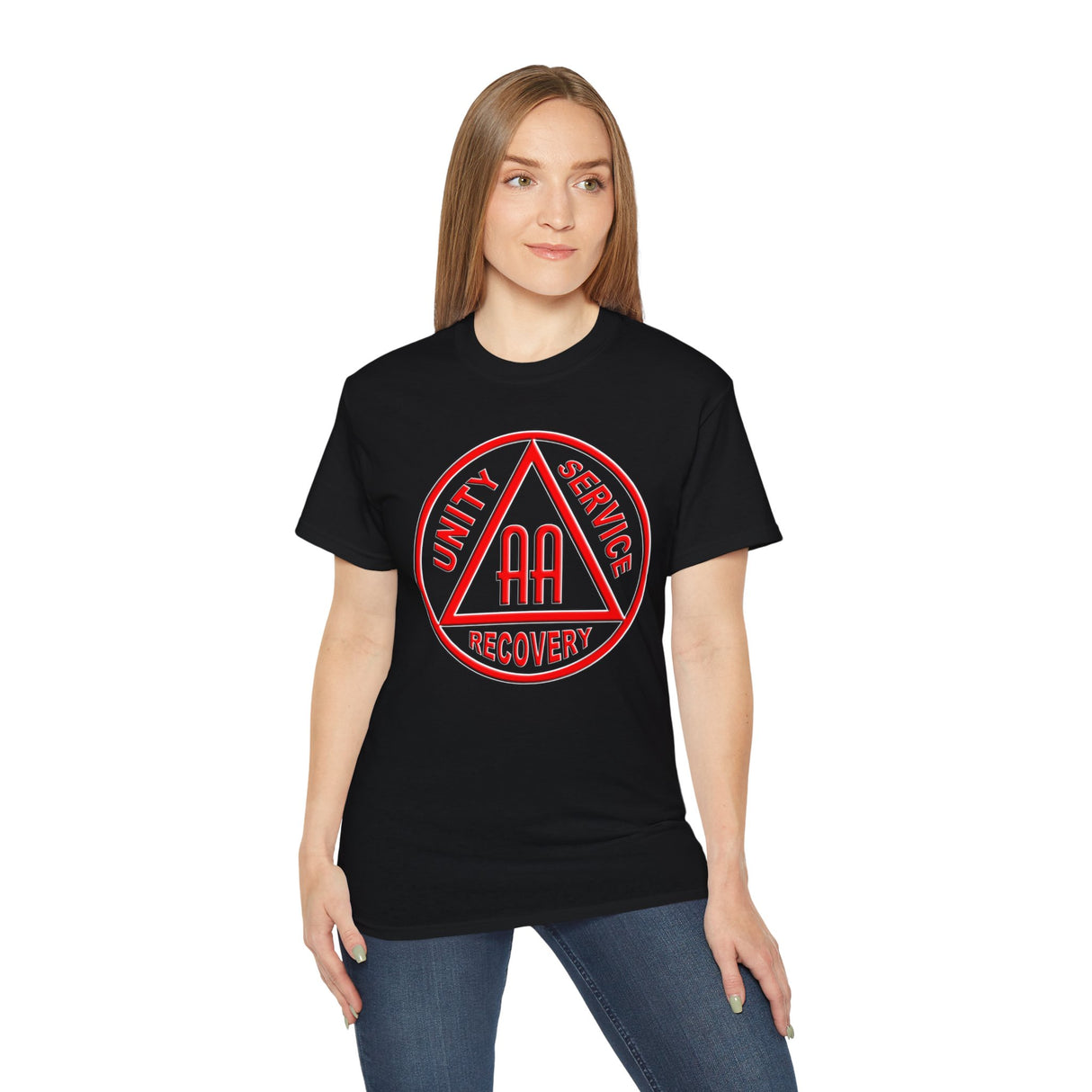 AA - Red & Black AA Symbol dtg Tee