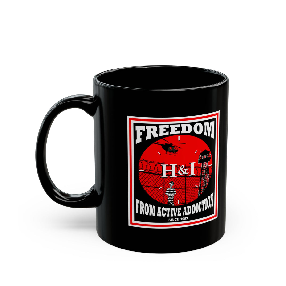 Freedom From Addiction 11oz Black Mug