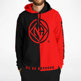 Black & Red Double Symbol AOP Hoodie