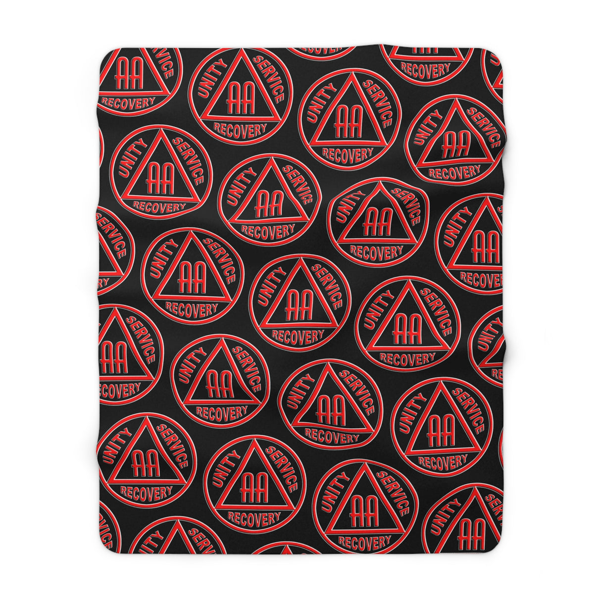 AA Symbol Black & Red Fleece Blanket