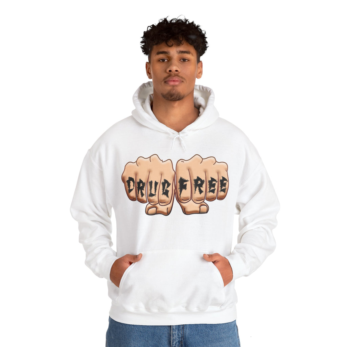 Drug Free Fist dtg Hoodie