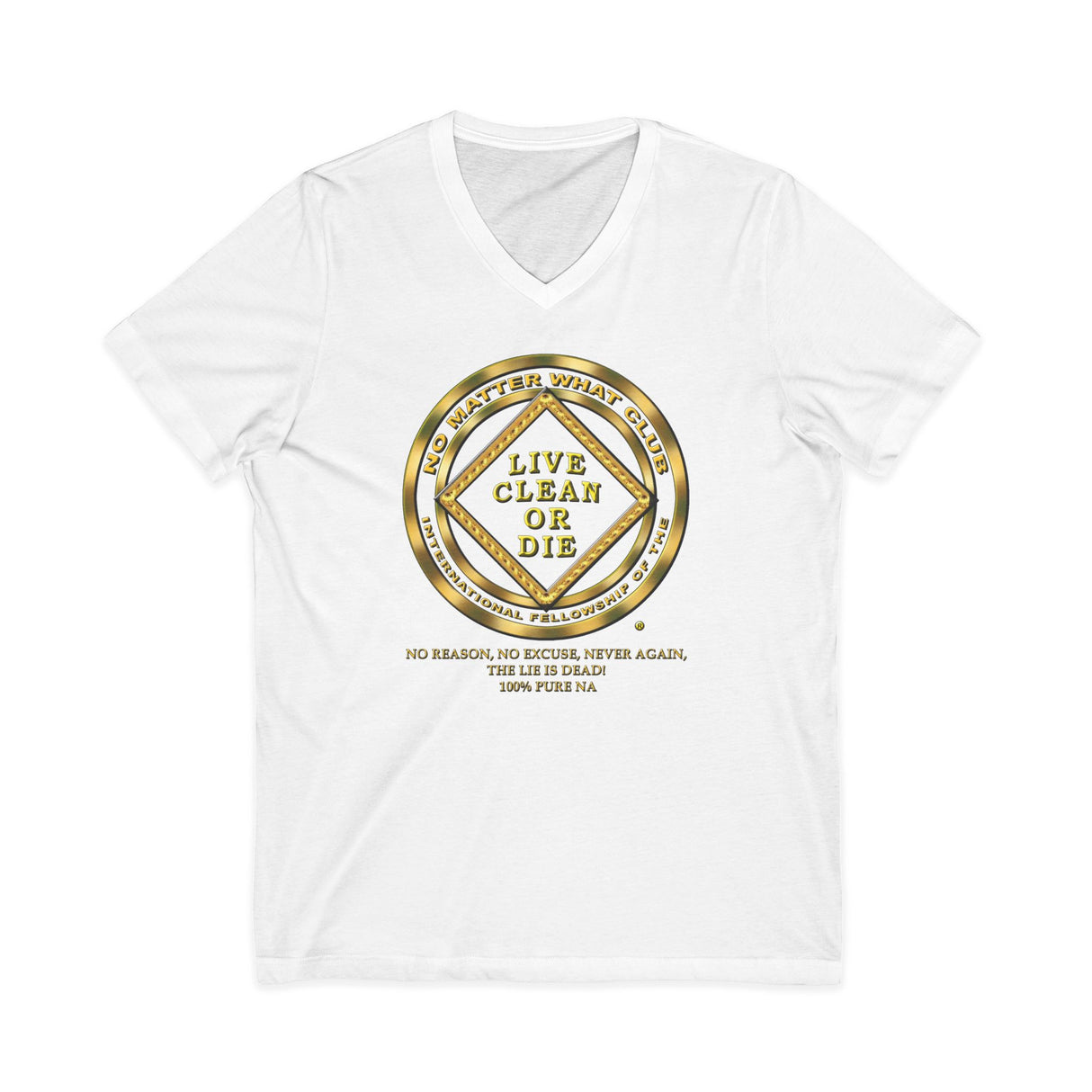 No Matter What Club Gold dtg V-Neck Tee