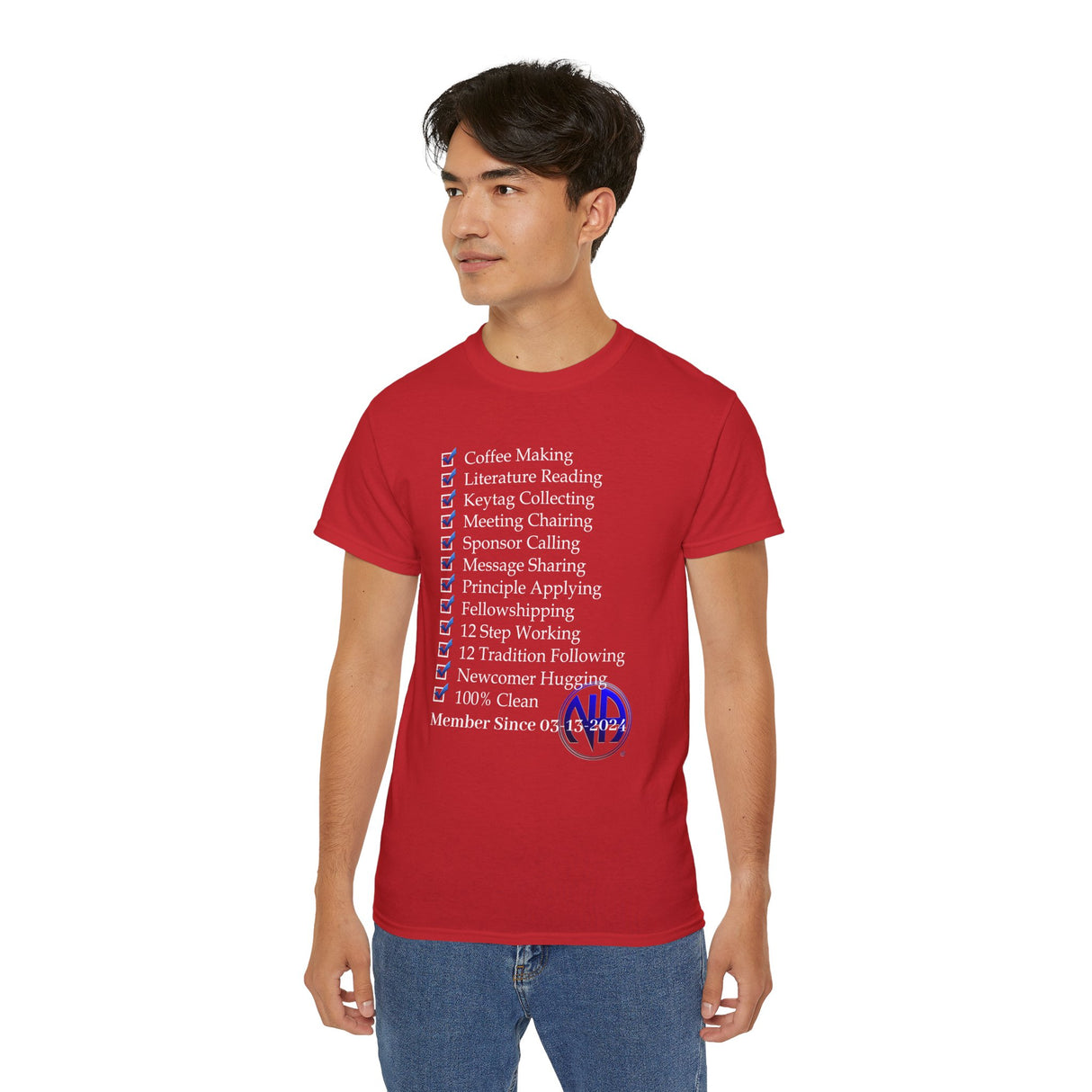 Custom Member Of NA Check List dtg Tee
