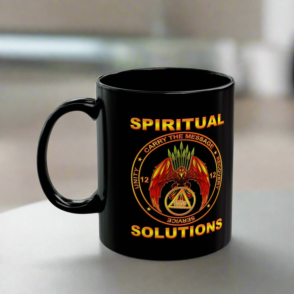 AA Spiritual Solutions 11oz Black Mug