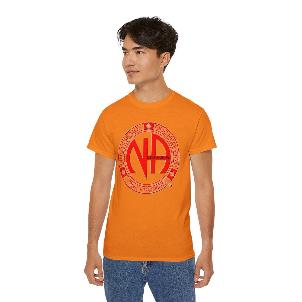 Custom Red One Disease, One Program Unisex Tee