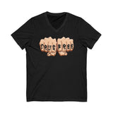 Drug Free Fist dtg V-Neck Tee