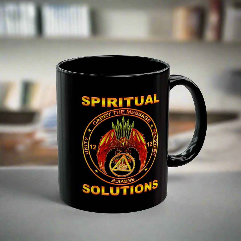 AA Spiritual Solutions 11oz Black Mug