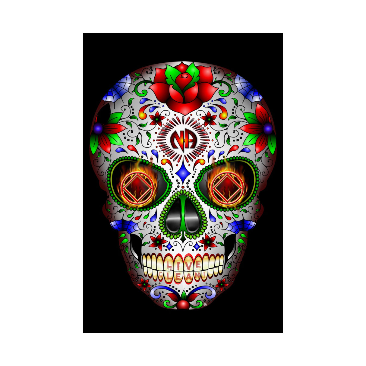NA Sugar Skull 1  Vertical Posters