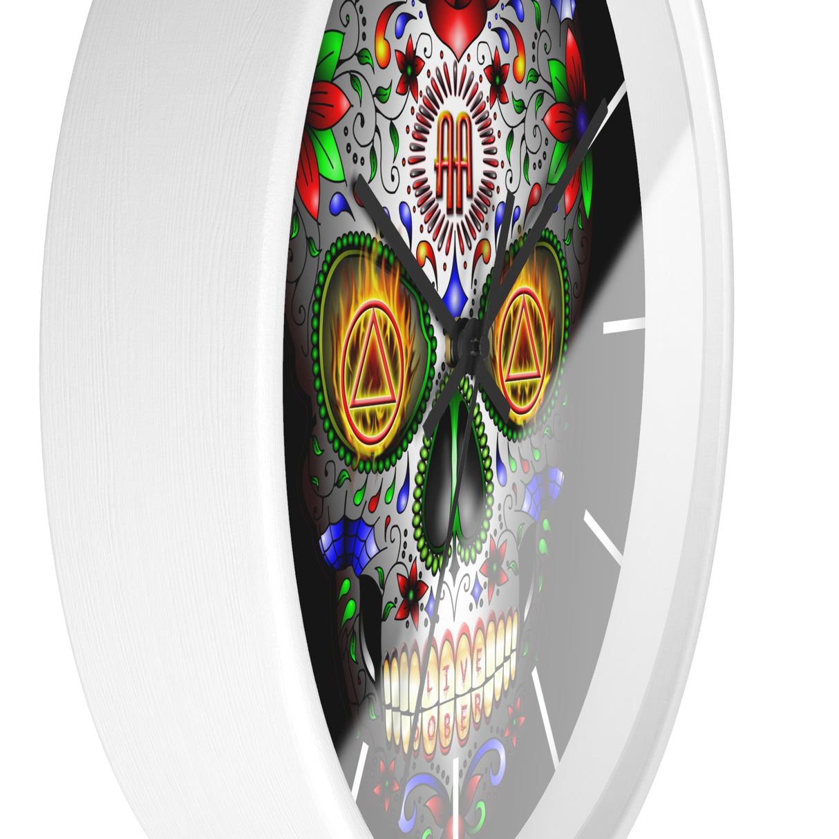 AA Sugar Skull Wall Clock