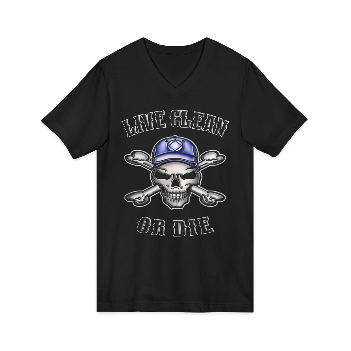 Live Clean Or Die V.2 dtg V-Neck Tee