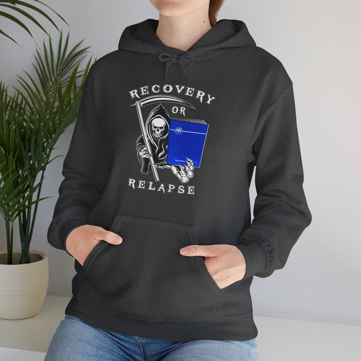 Recovery Or Relapse Reaper dtg Hoodie