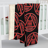 AA Symbol Black & Red Fleece Blanket