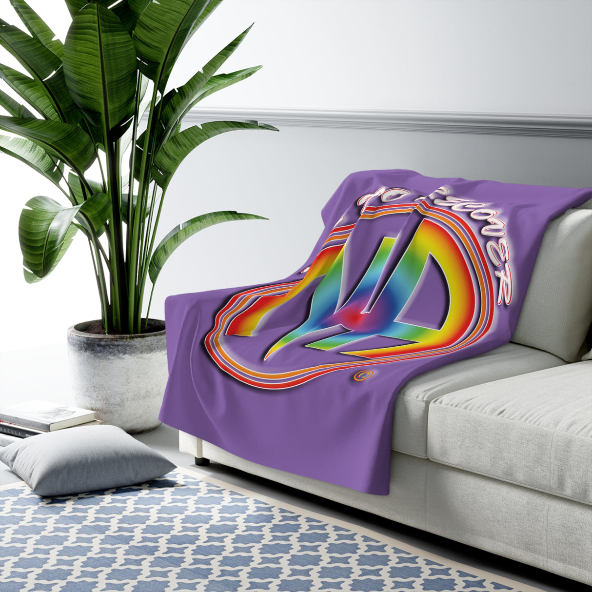 We Recover Rainbow Fleece Blanket