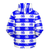 Striped NA Symbol Blue AOP Hoodie