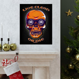 Live Clean Skull Vertical Posters