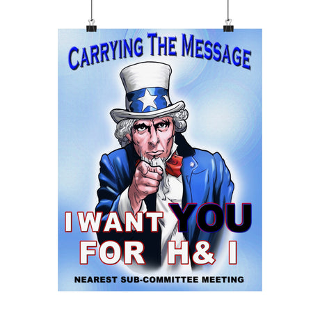 H&I Uncle Sam I Want You Vertical Posters