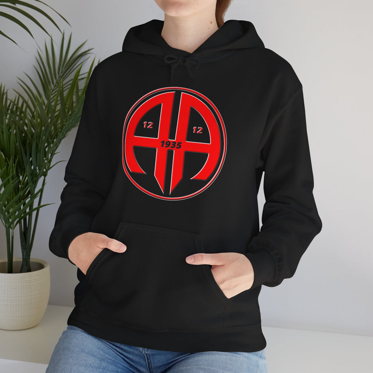 Red AA Logo dtg Hoodie