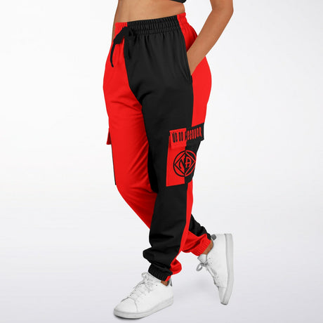 Black & Red Double Symbol AOP Sweat Pants