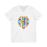 Splattered NA Symbol dtg V-Neck Tee