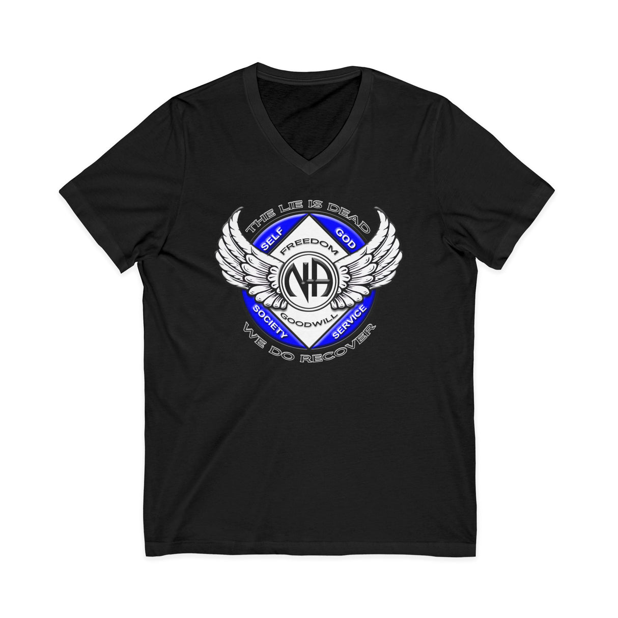 Winged NA Symbol dtg V-Neck Tee