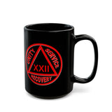 Black & Red AA Logo Customized 15oz AA Ceramic Mug