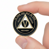 AA Medallion Black and Pearl