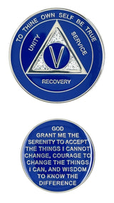 AA Medallion Blue And Silver