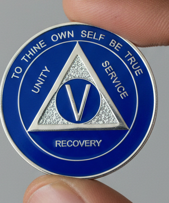 AA Medallion Blue And Silver