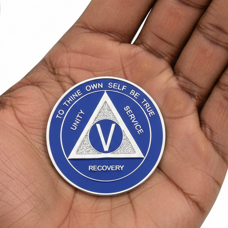 AA Medallion Blue And Silver