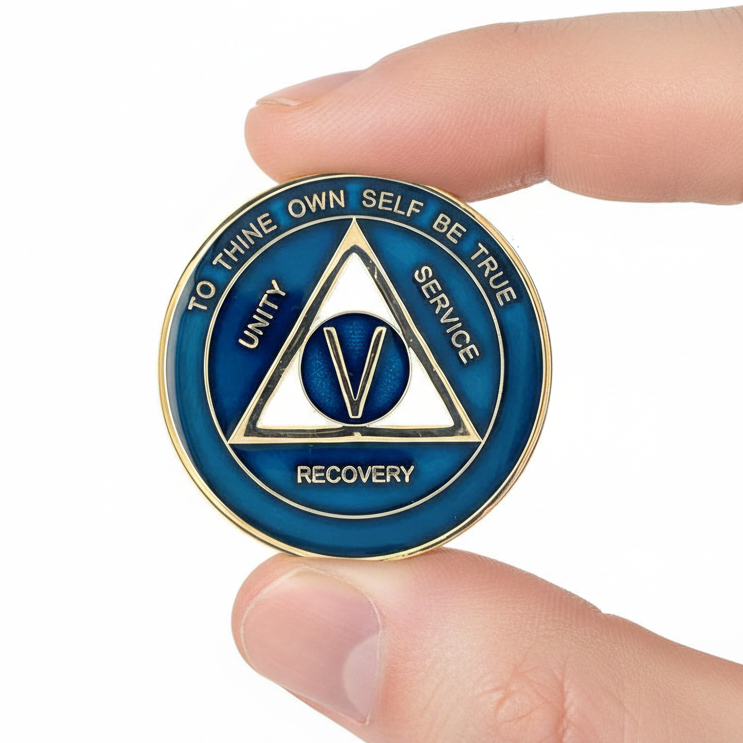 AA Medallion Blue and Pearl
