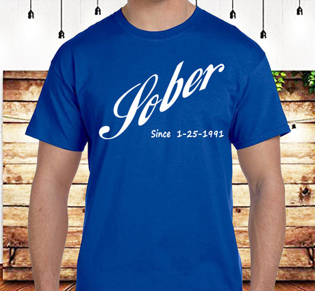 AA - Cola Style Sober Date Custom SS/LS Tee