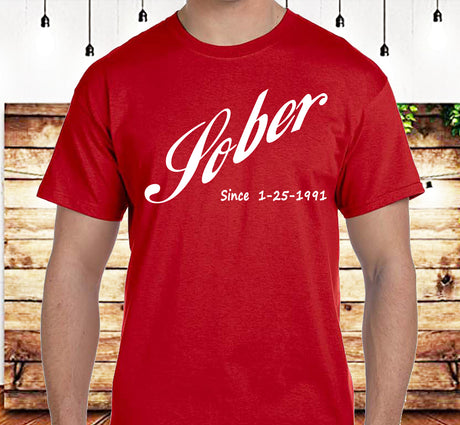 AA - Cola Style Sober Date Custom SS/LS Tee