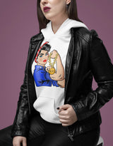 Custom AA Rosie The Riveter dtg Hoodie