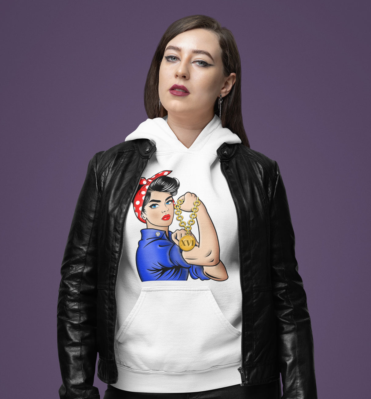 Custom AA Rosie The Riveter dtg Hoodie
