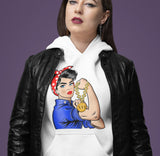 Custom AA Rosie The Riveter dtg Hoodie