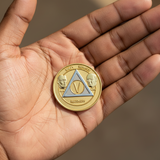 AA Founders Medallion Bi-Plate - 24hr-60 Yrs