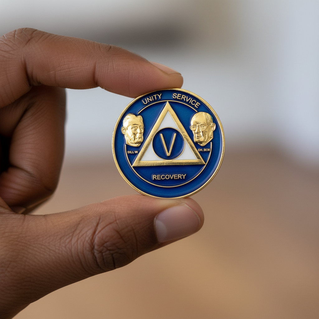 AA Founders Medallion Blue- 24hr-60 Yrs