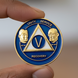 AA Founders Medallion Blue- 24hr-60 Yrs