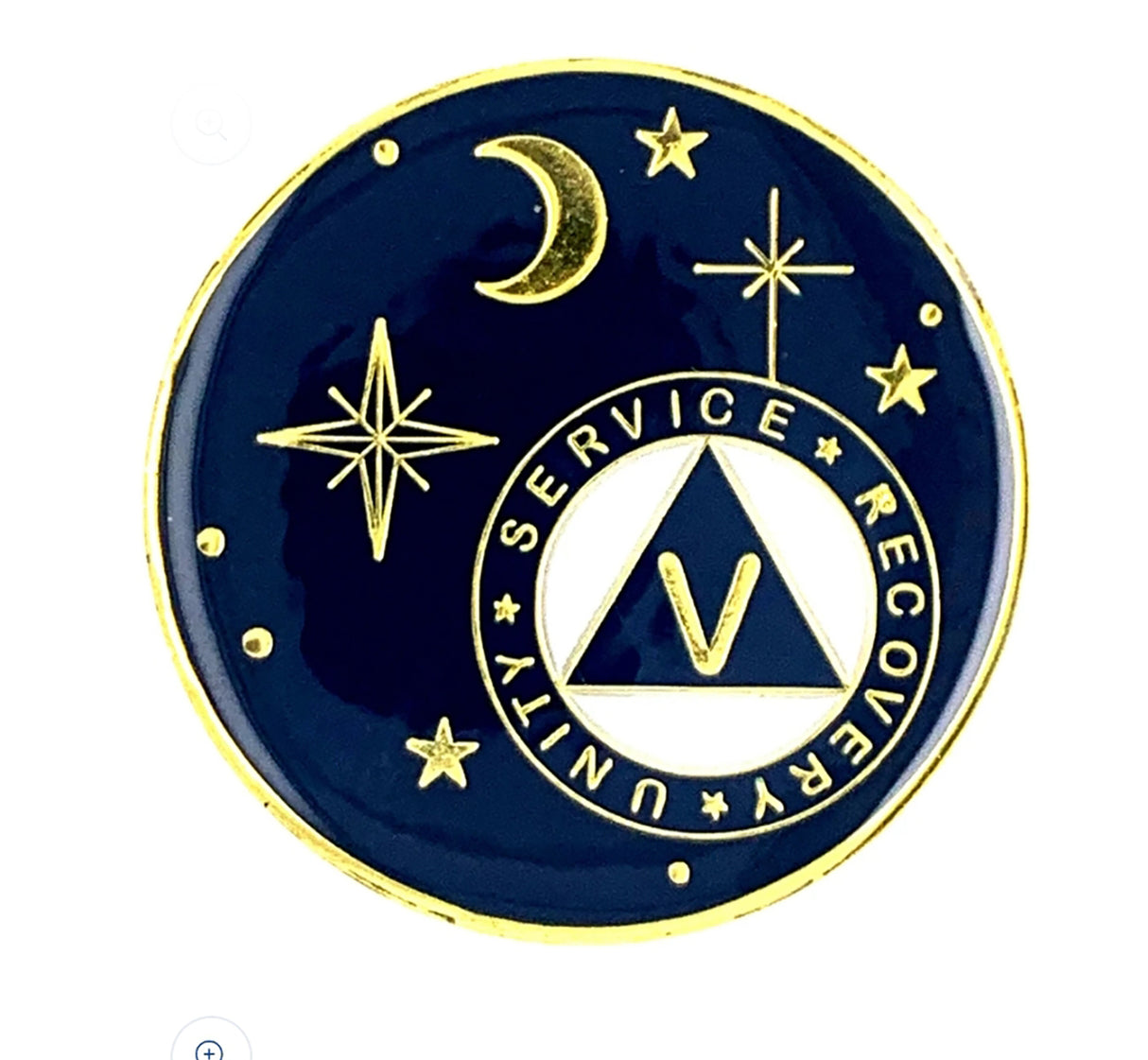 AA Medallion Moon And Stars