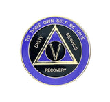 AA Medallion Purple and Black