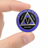 AA Medallion Purple and Black