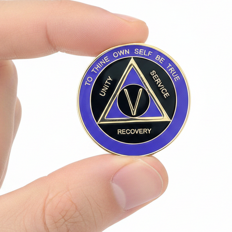 AA Medallion Purple and Black